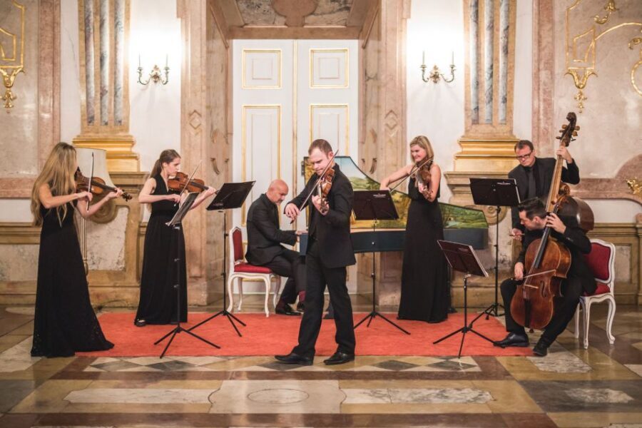 Salzburg: Dinner and Classical Concert at Mirabell Palace - The set menu: goat cheese starter, two main choices, forest-berry dessert